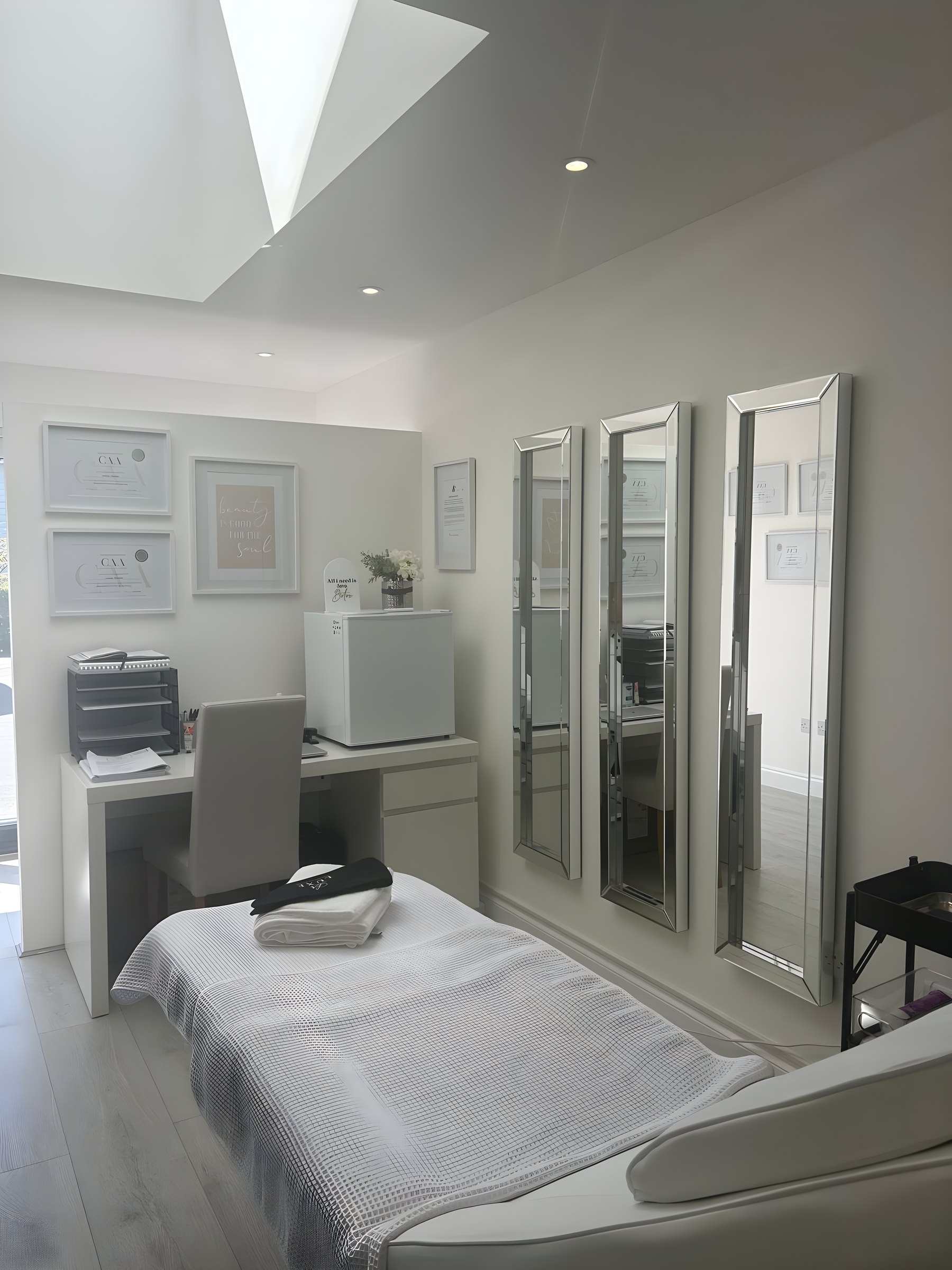 The treatment room at Luxe Aesthetics Clinic in Charing